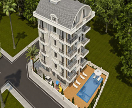 FLAT FOR SALE FROM CONSTRUCTION COMPANY IN ALANYA